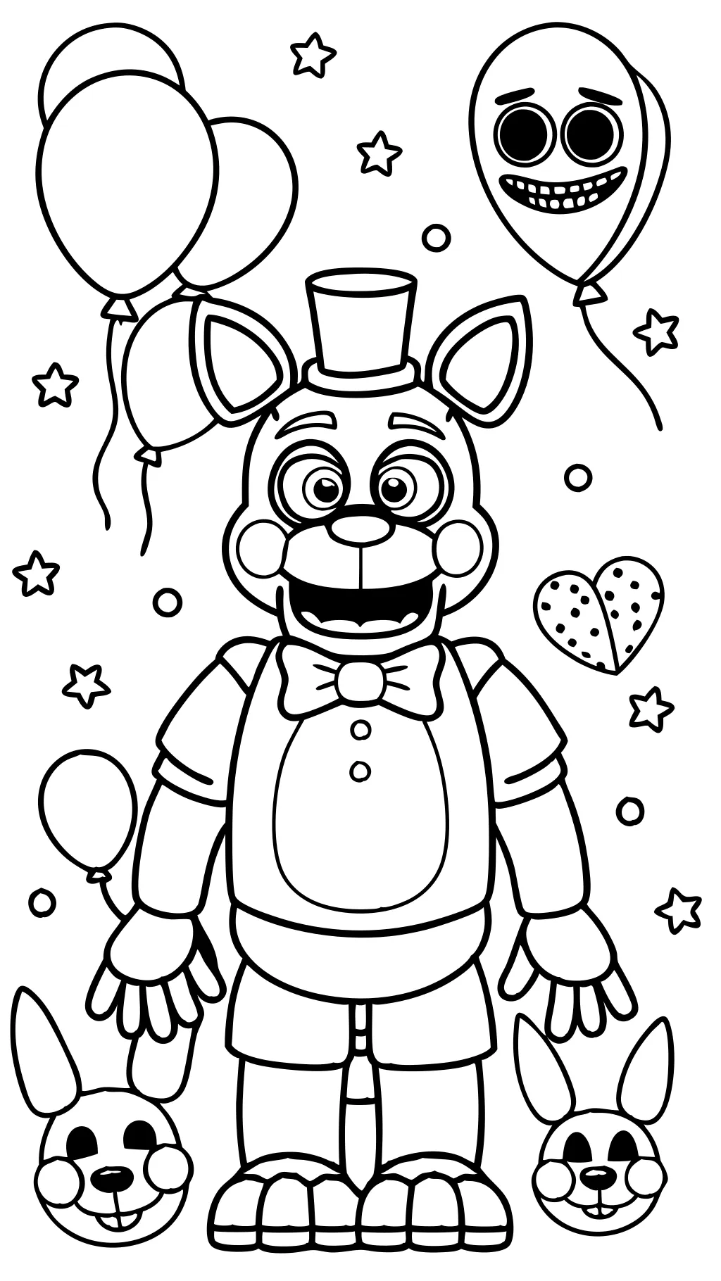 five nights of freddy coloring page